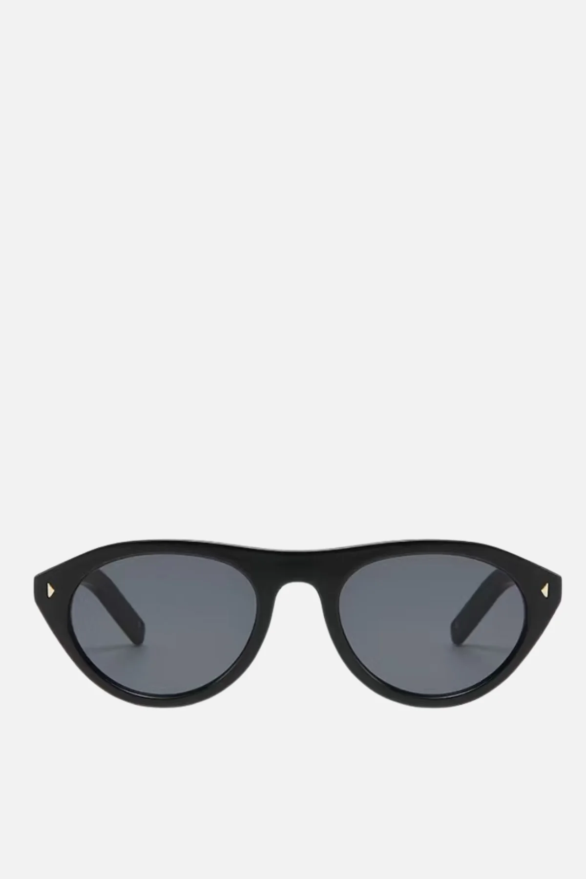 AMALFI Black Round Sunglasses