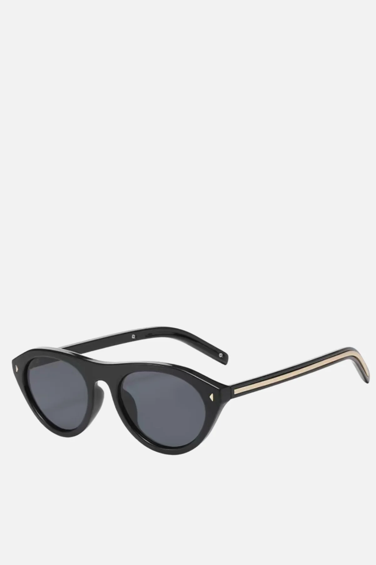 AMALFI Black Round Sunglasses - Image 2