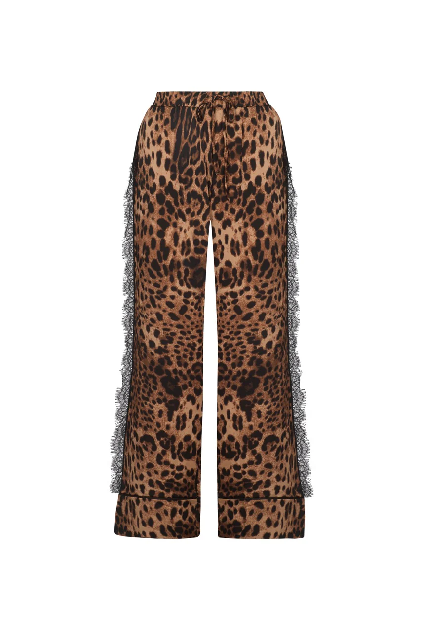ARELA Leopard Satin Trousers - Image 5