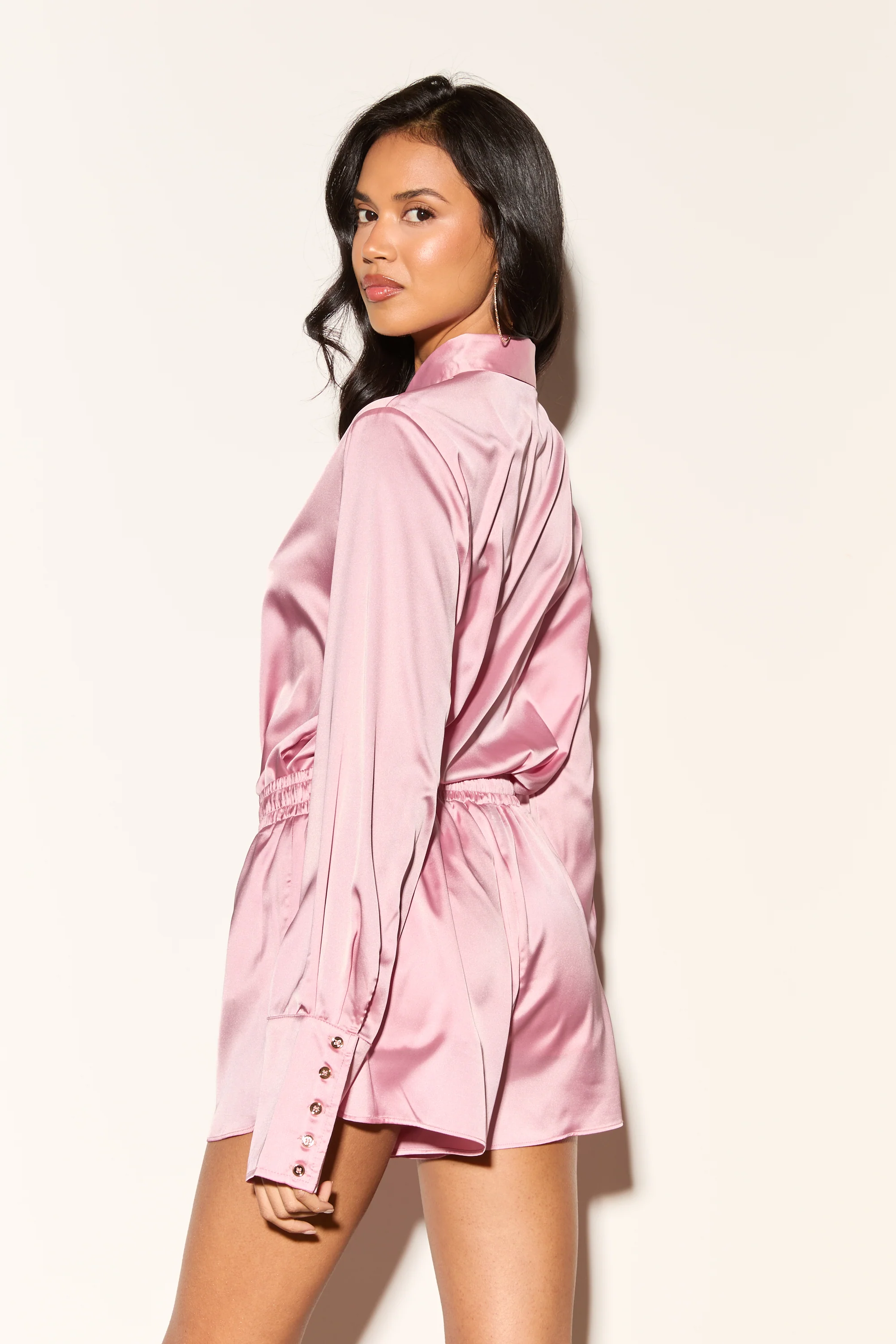 CALLA Pink Satin Shorts - Image 5