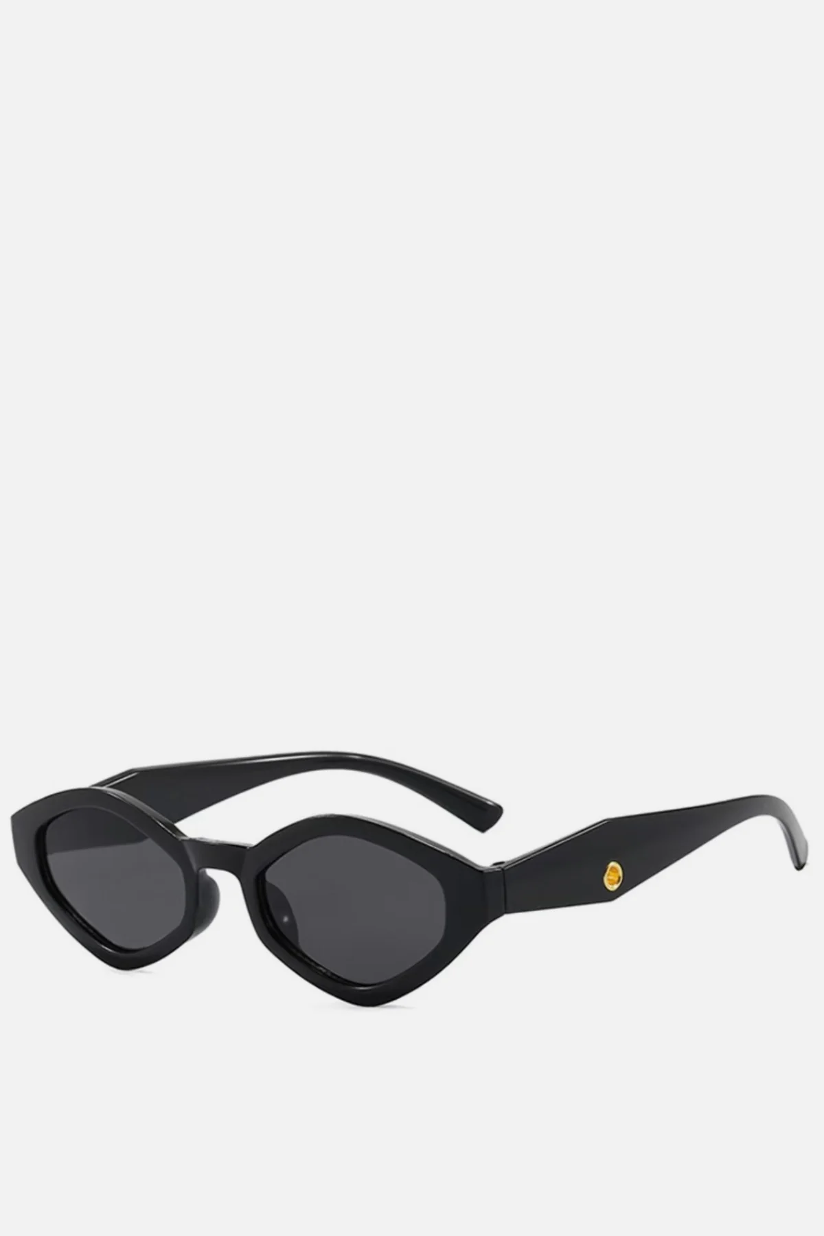 CAPRI Black Tint Hexagonal Sunglasses - Image 2
