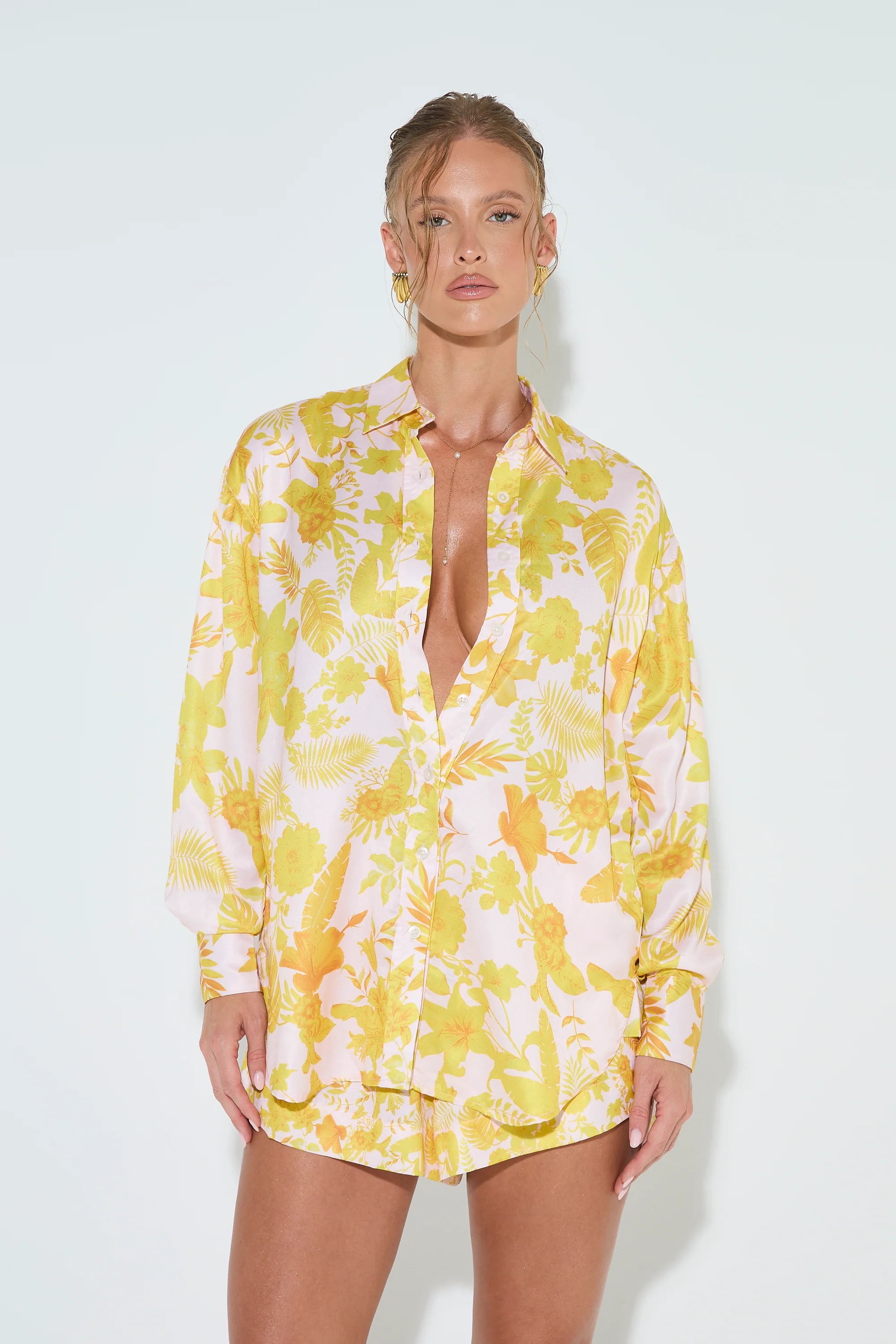 CITRUS FLORALS Long Sleeve Printed Shirt - Image 4