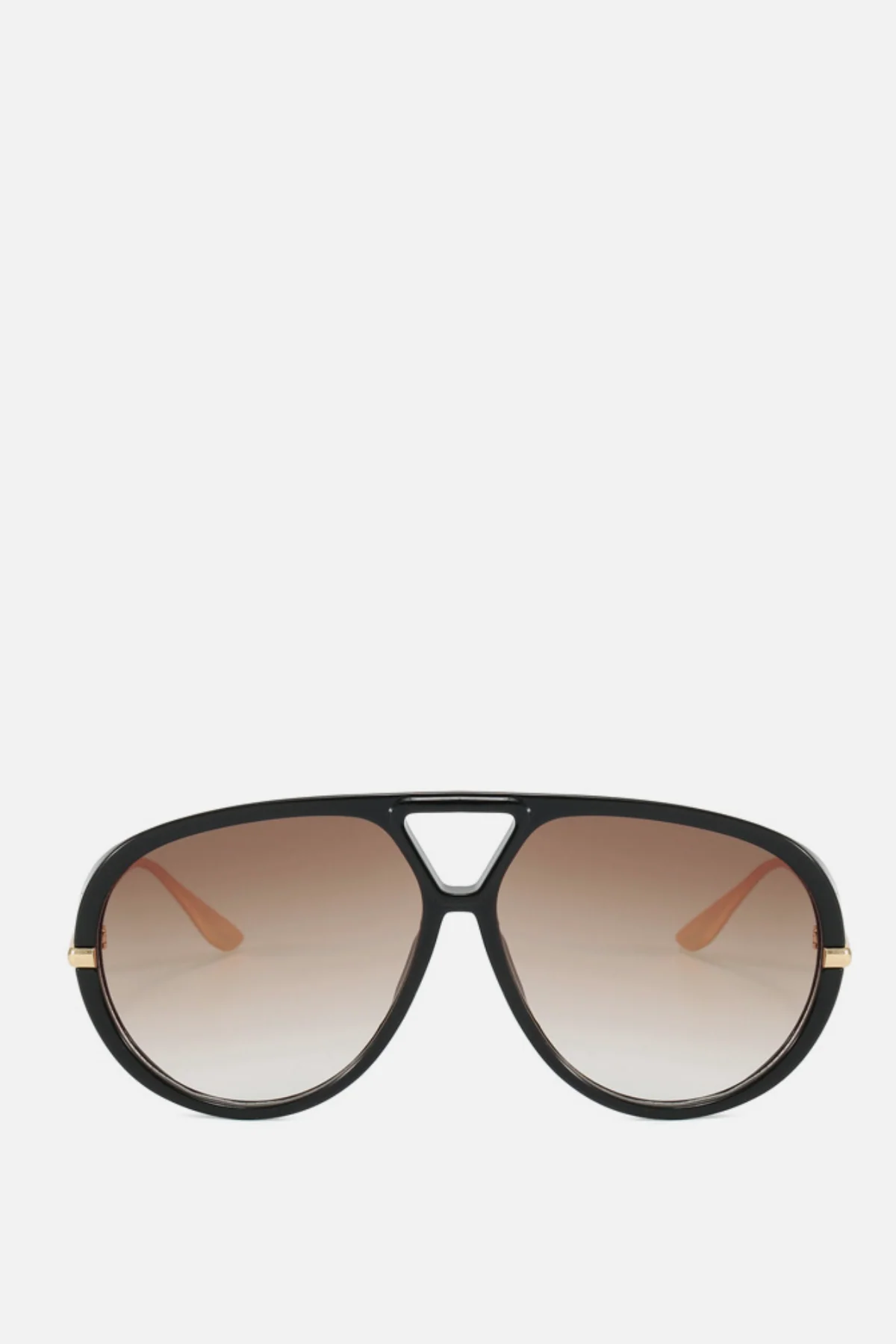DALLAS Brown Ombre Oversized Aviator Sunglasses