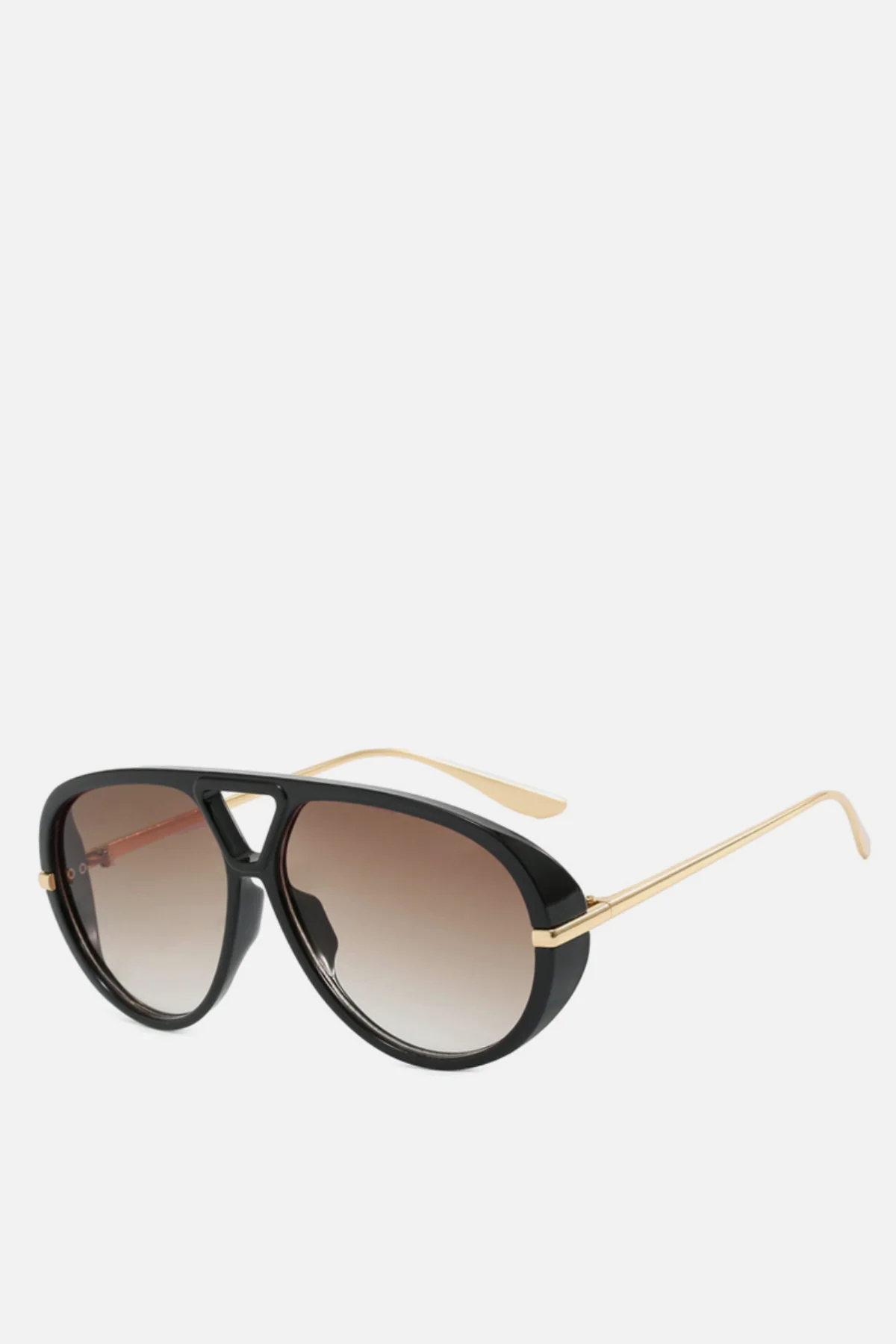 DALLAS Brown Ombre Oversized Aviator Sunglasses - Image 2