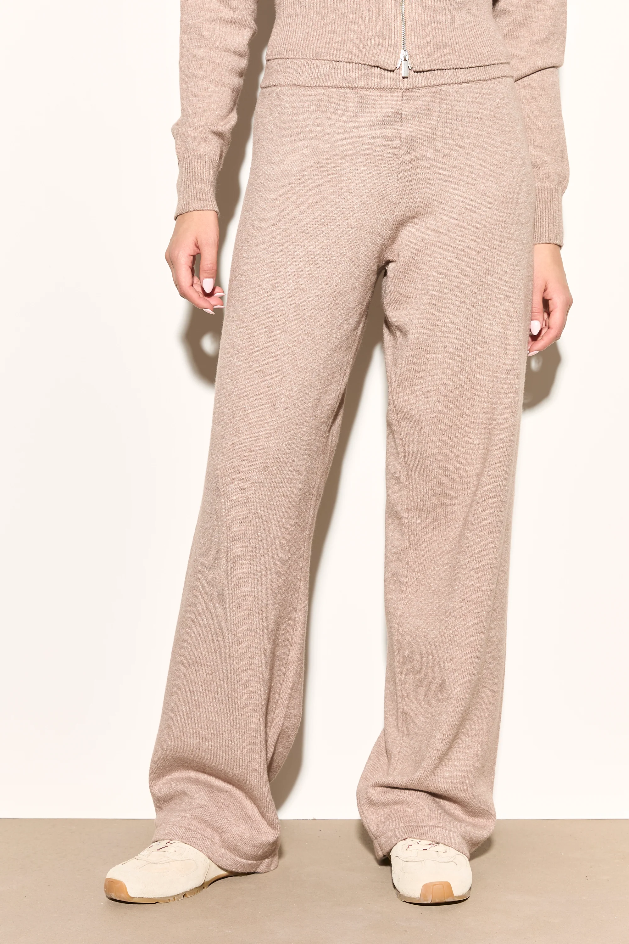 ESME Taupe Knit Trousers - Image 4