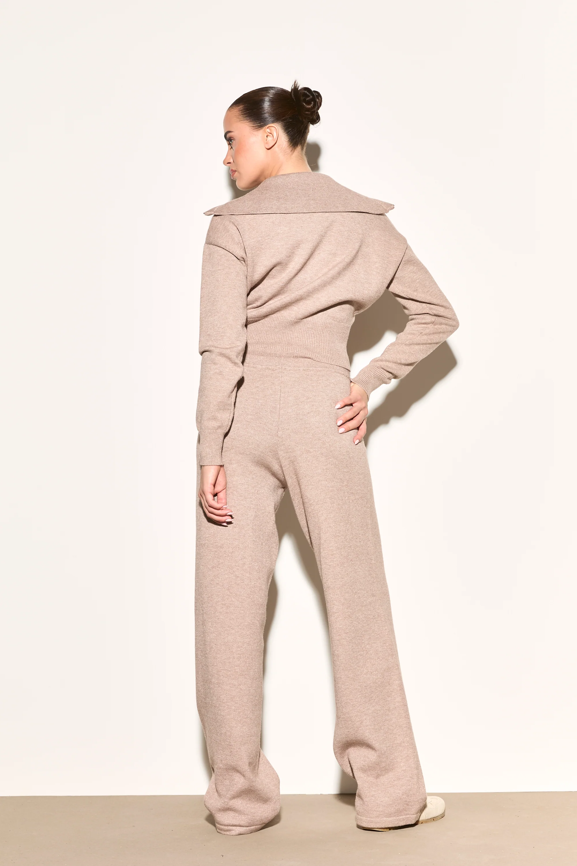 ESME Taupe Knit Trousers - Image 5