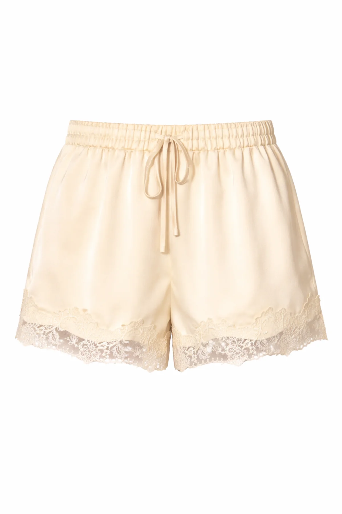 FARRON Lemon Satin Lace Trim Shorts - Image 8