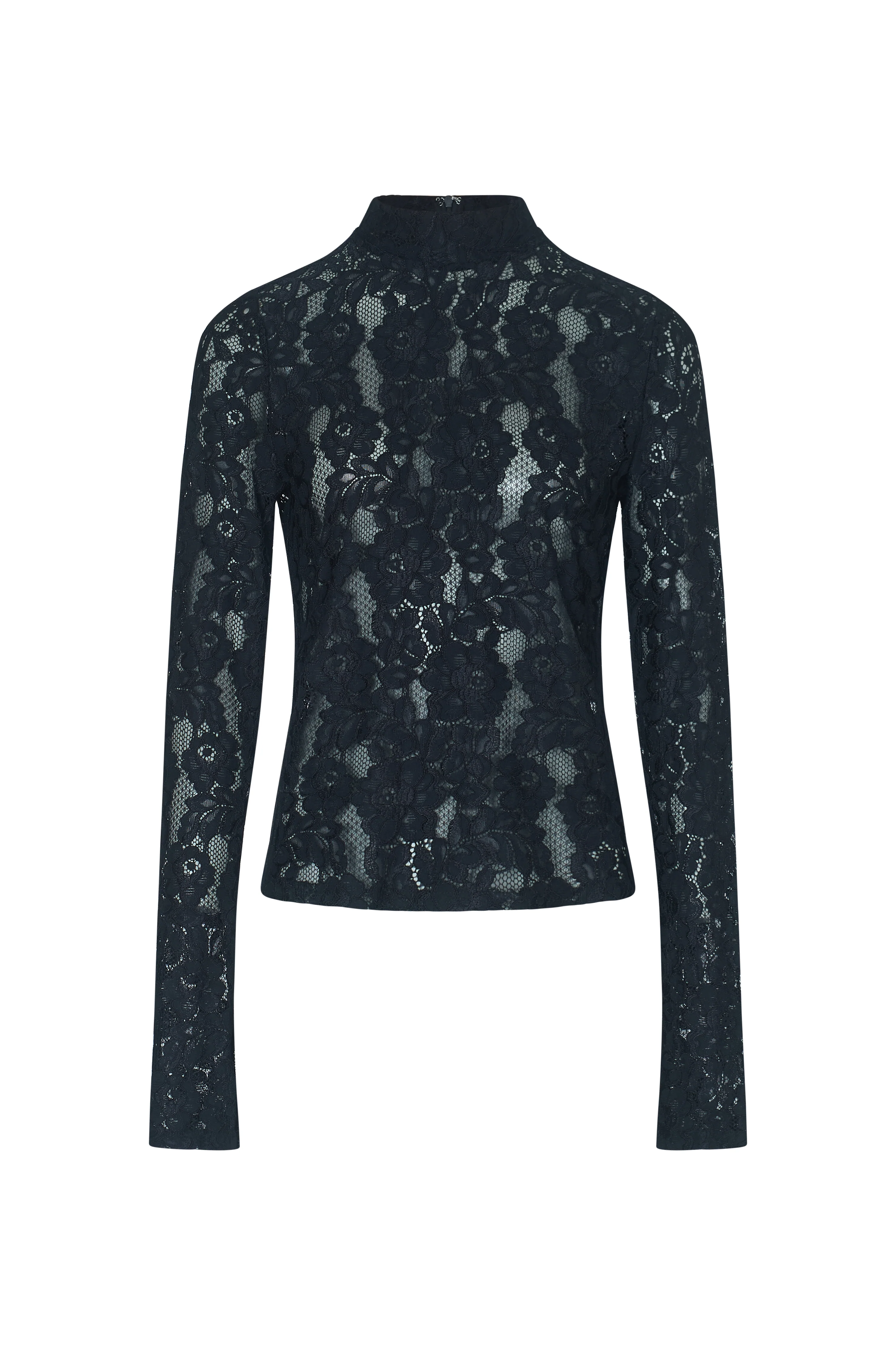 IMANI Black High Neck Lace Top - Image 8