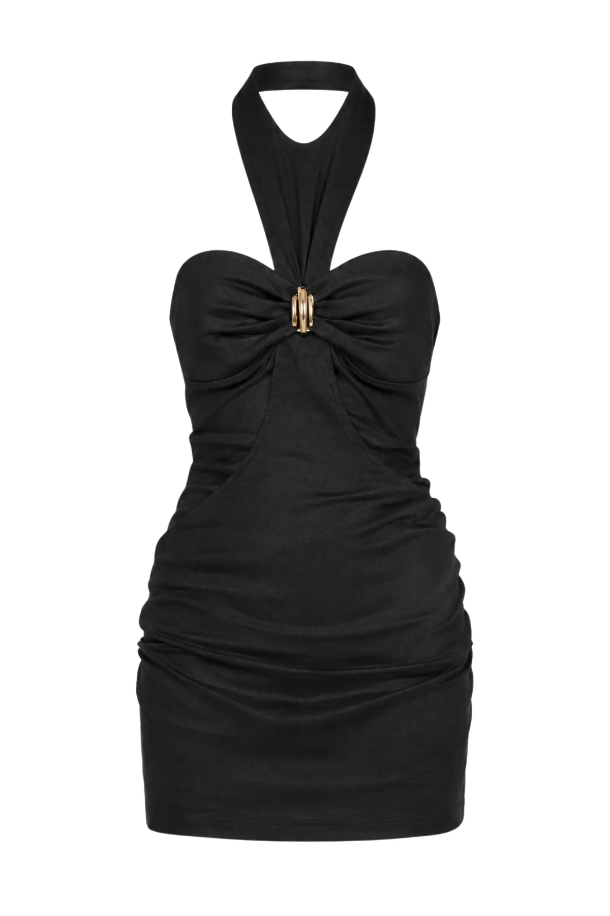 IVY Black Trim Detail Mini Dress - Image 8
