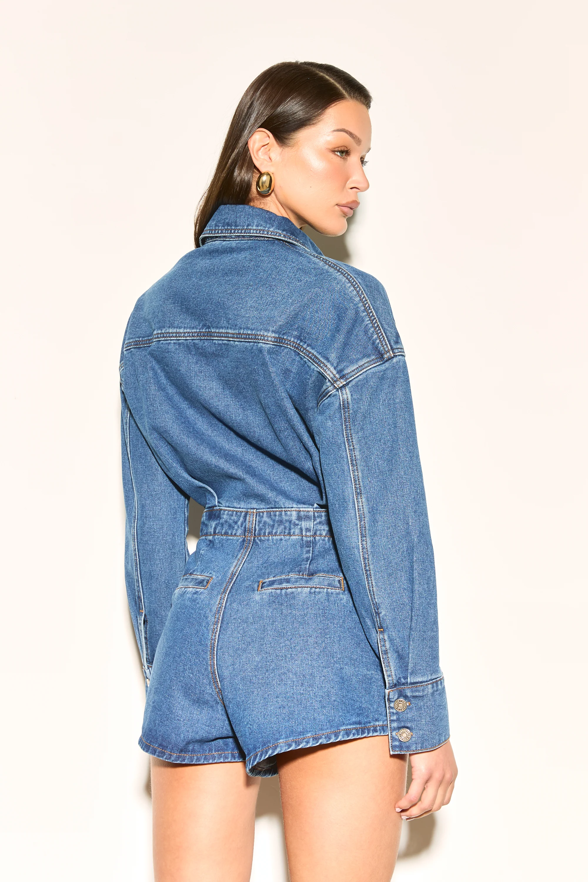 KEONI Blue Denim Playsuit - Image 6