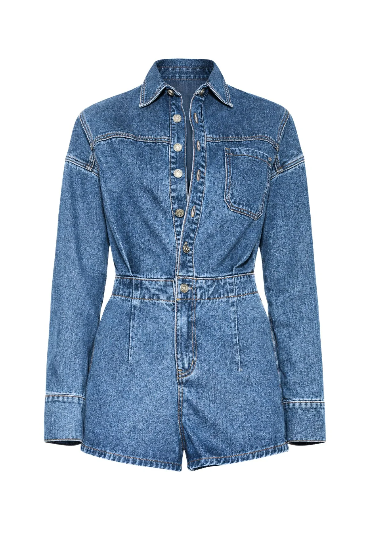 KEONI Blue Denim Playsuit - Image 7