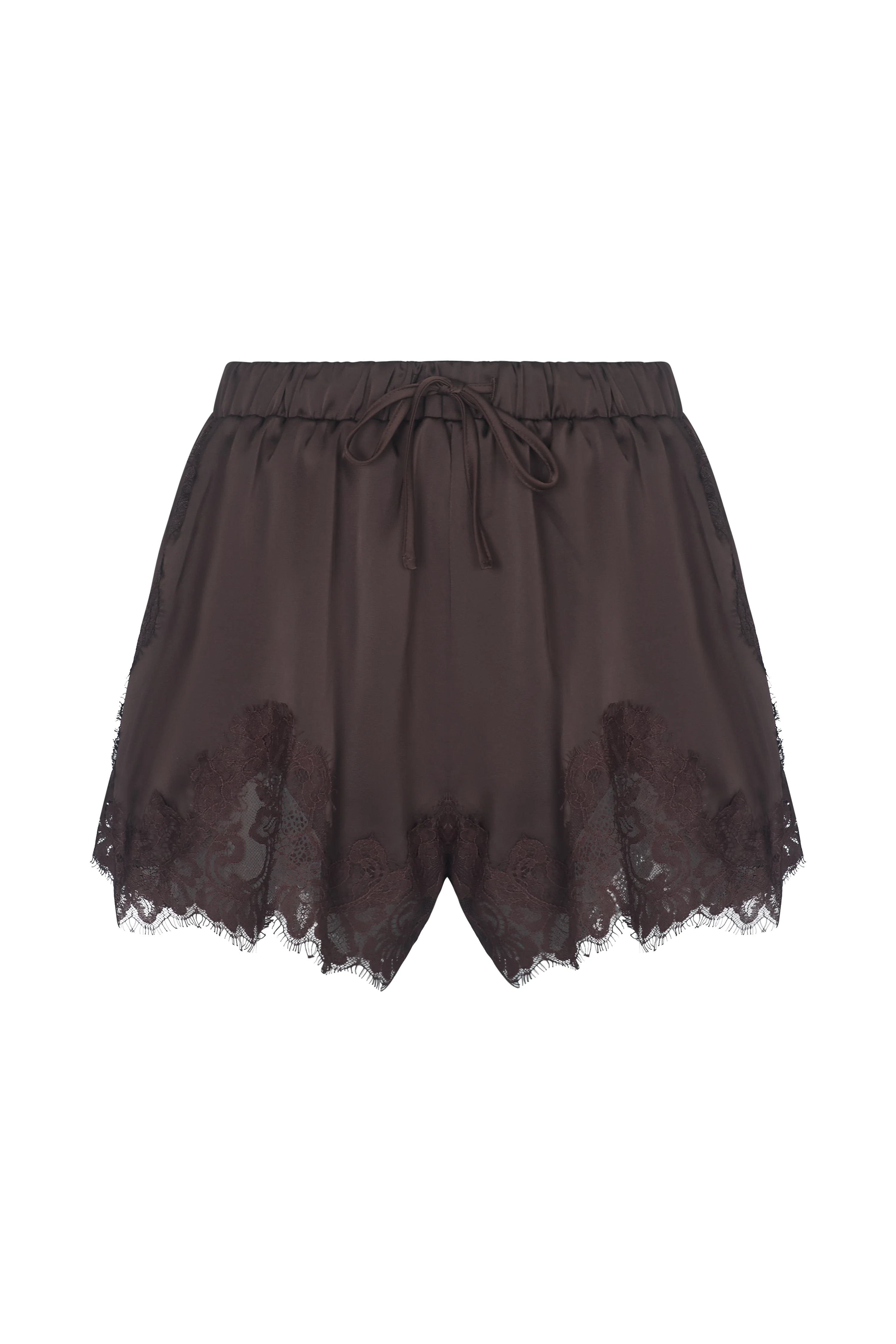 LEOLA Brown Lace Shorts - Image 7