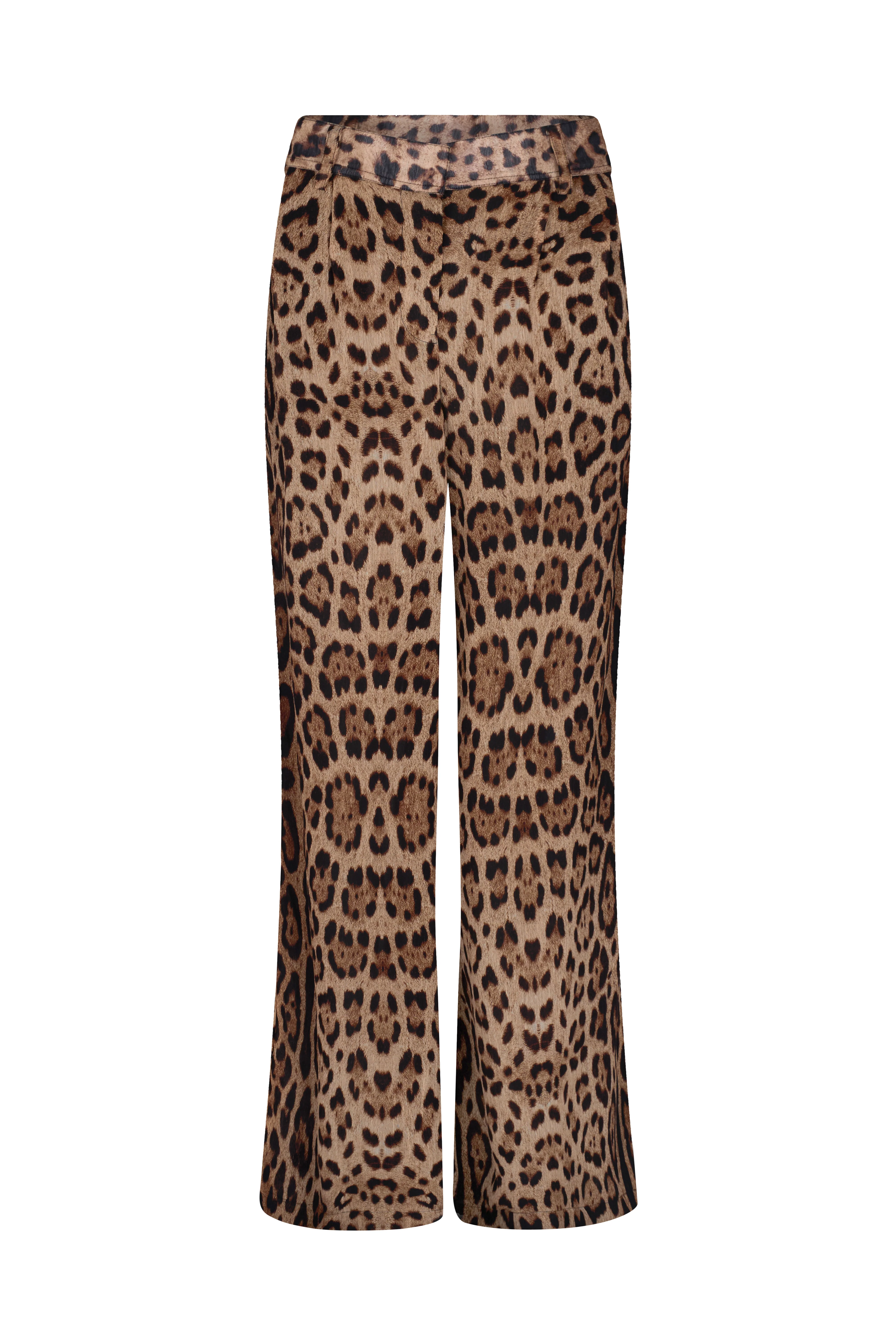 LEOPARD LUXE Printed Wide Leg Trousers - Image 6