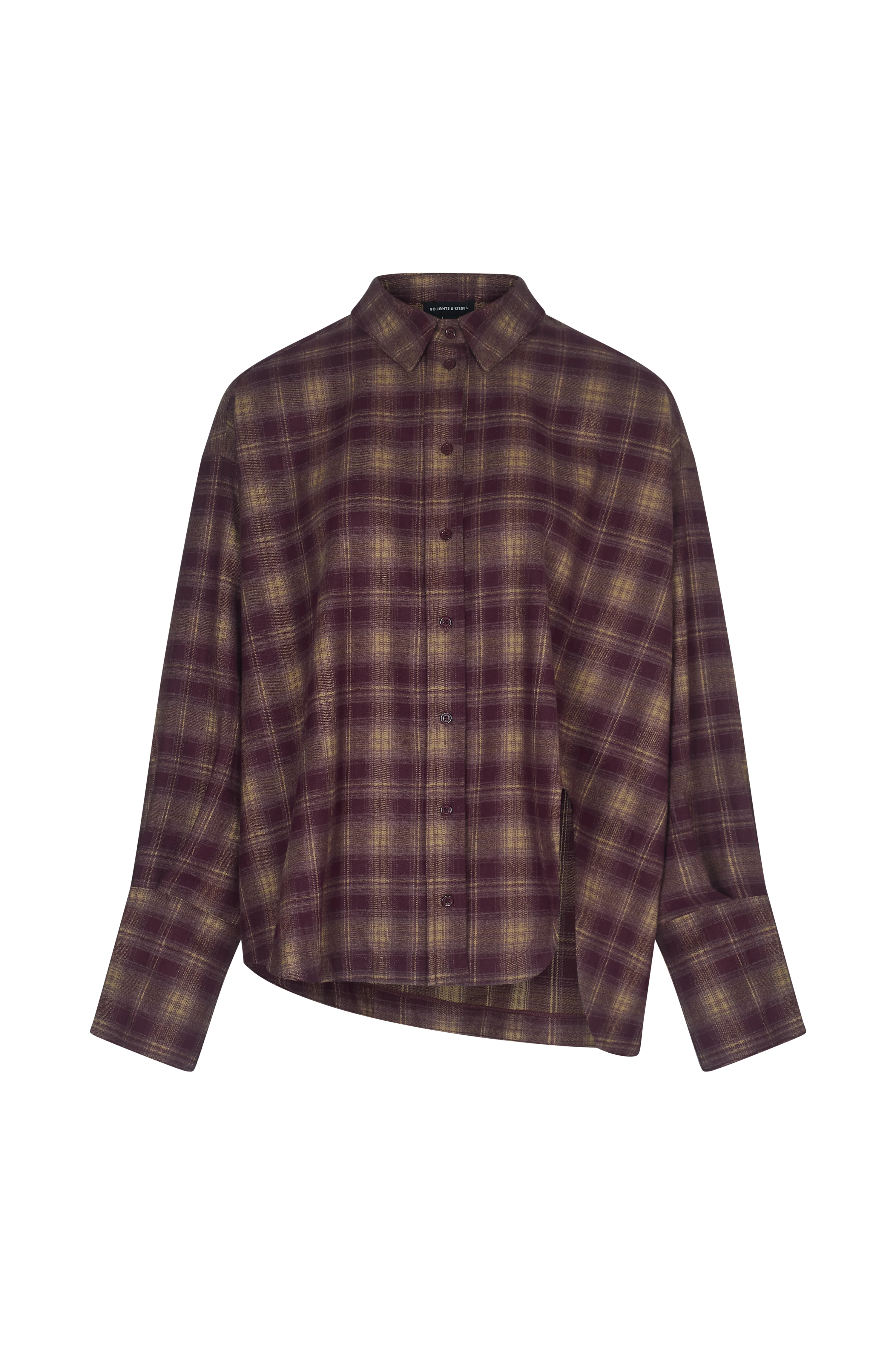LOIE Burgundy Check Shirt - Image 7