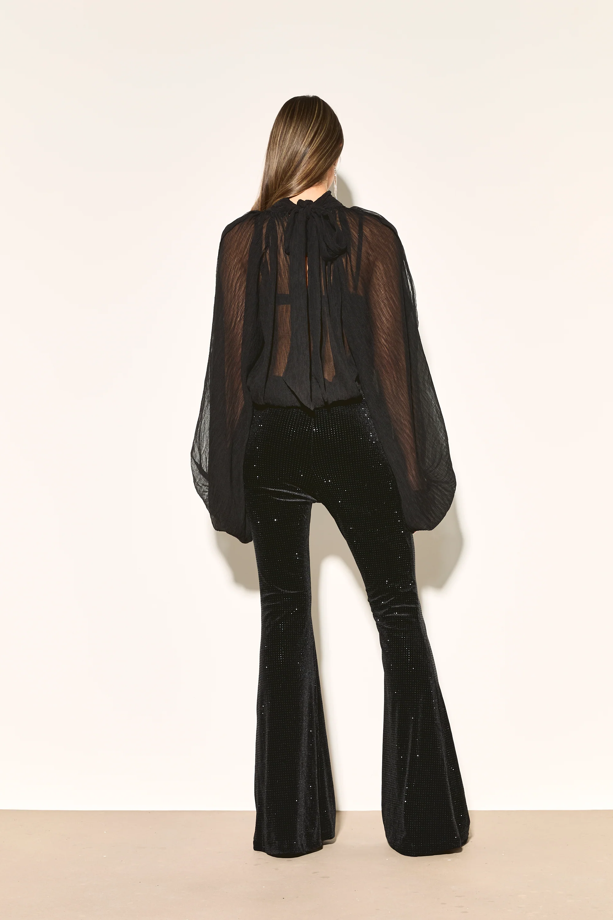LOLITA Black Hot Fix Flared Trousers - Image 6
