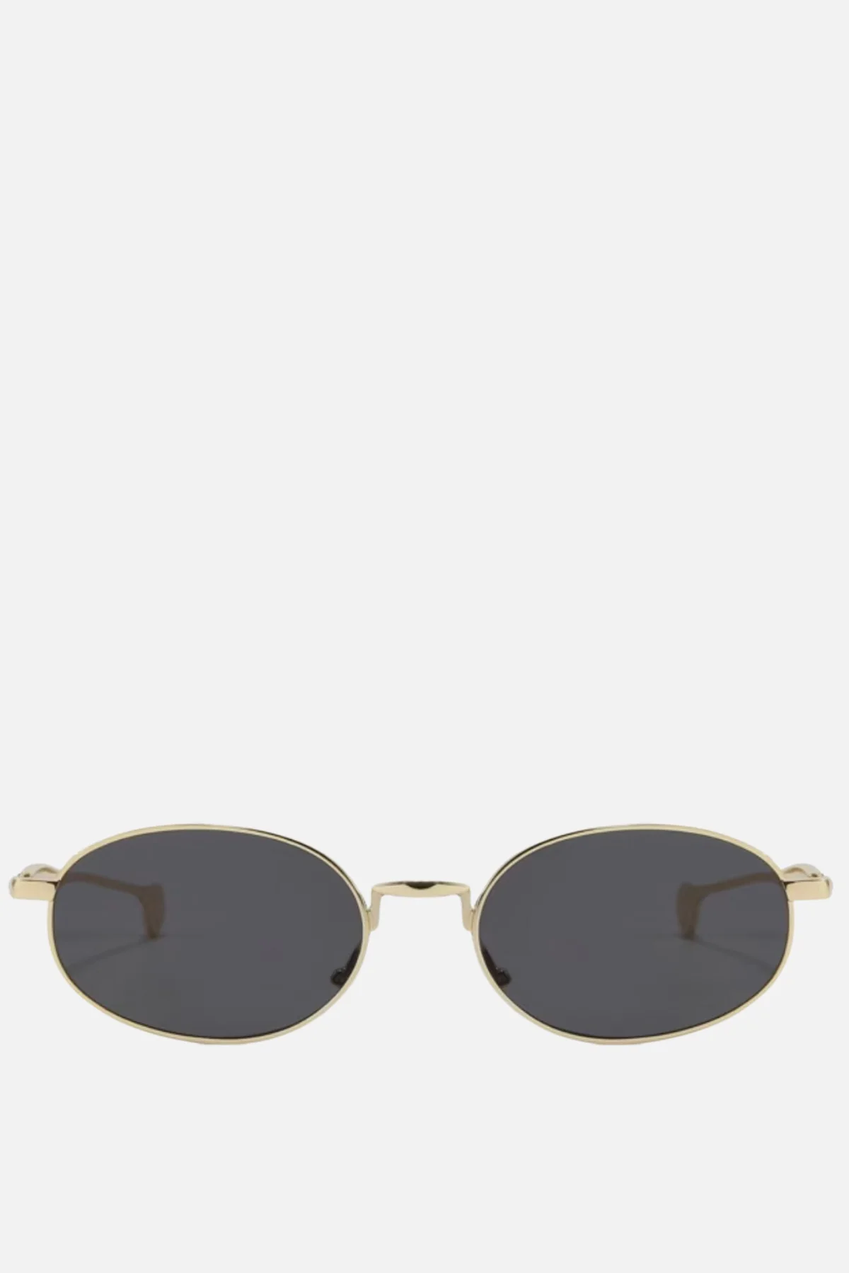 LUCCA Black Tint Oval Sunglasses
