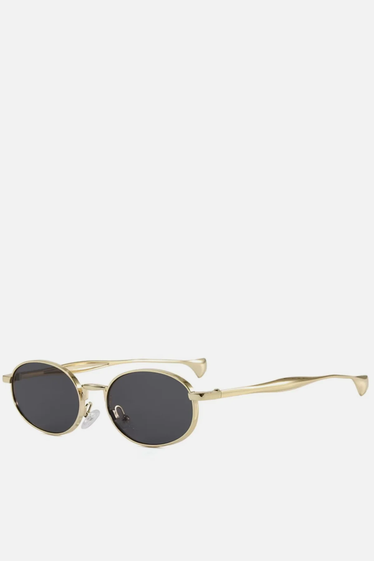 LUCCA Black Tint Oval Sunglasses - Image 2