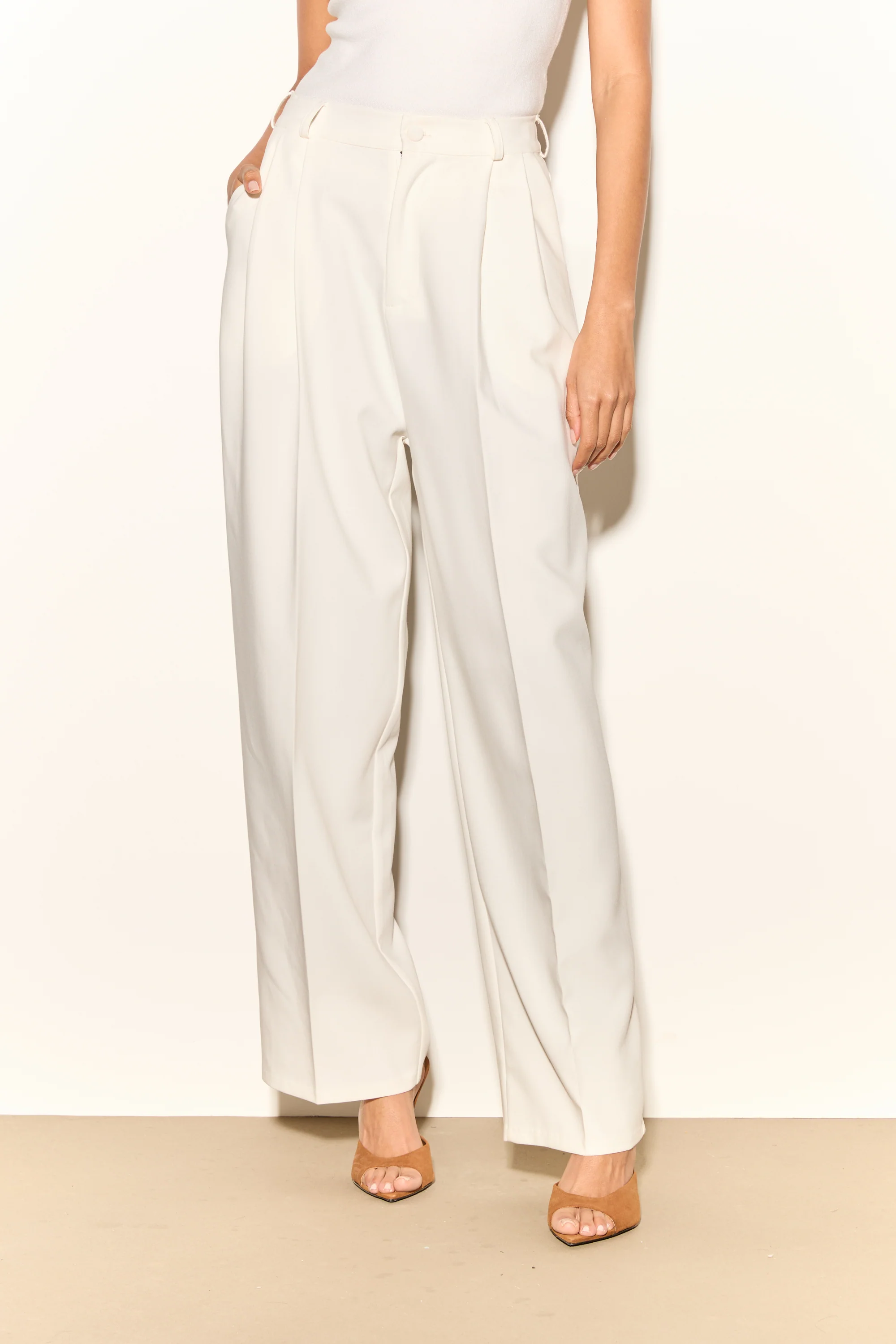 MARCI White Tailored Trousers - Image 4