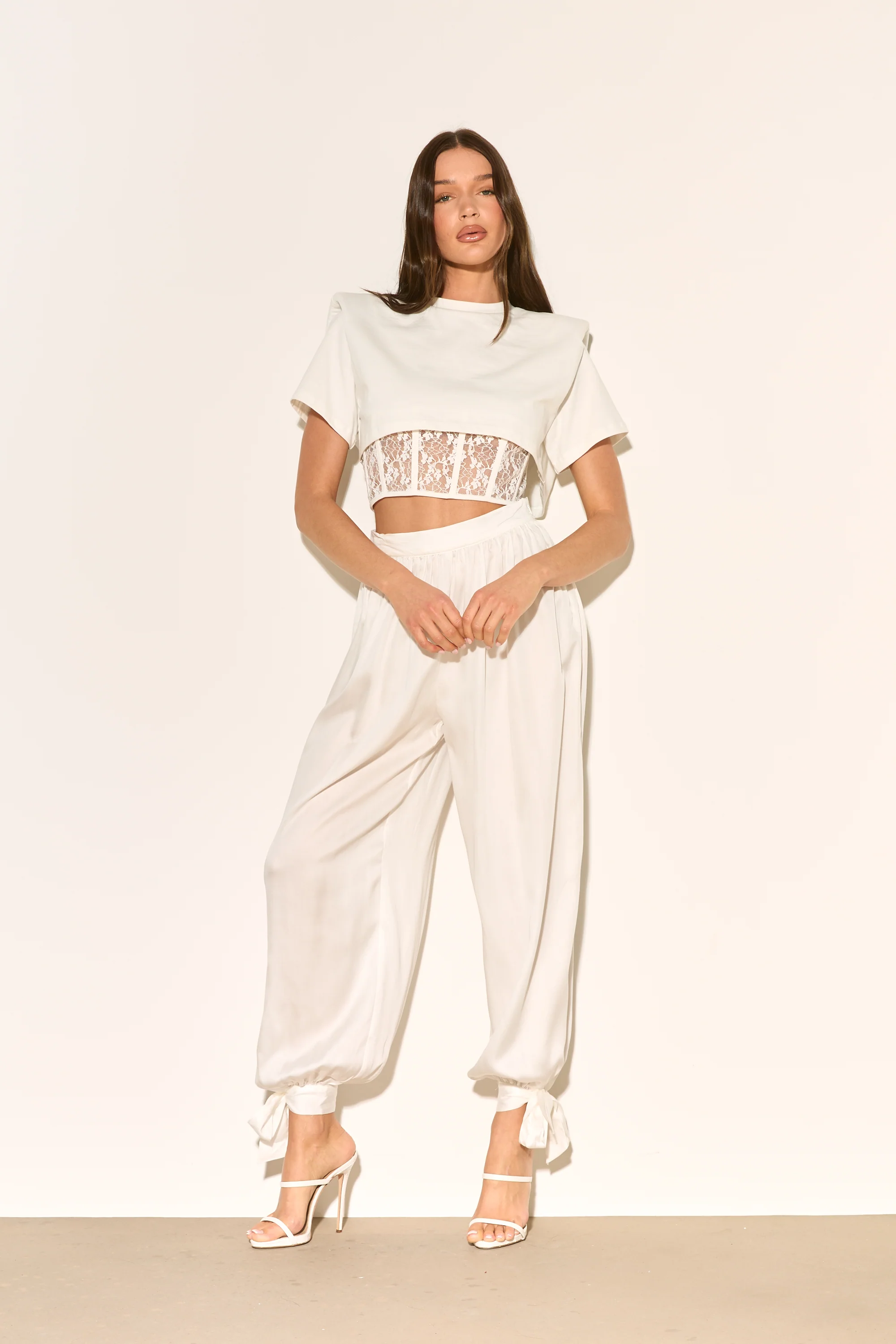 MARGOT White Balloon Trousers - Image 3