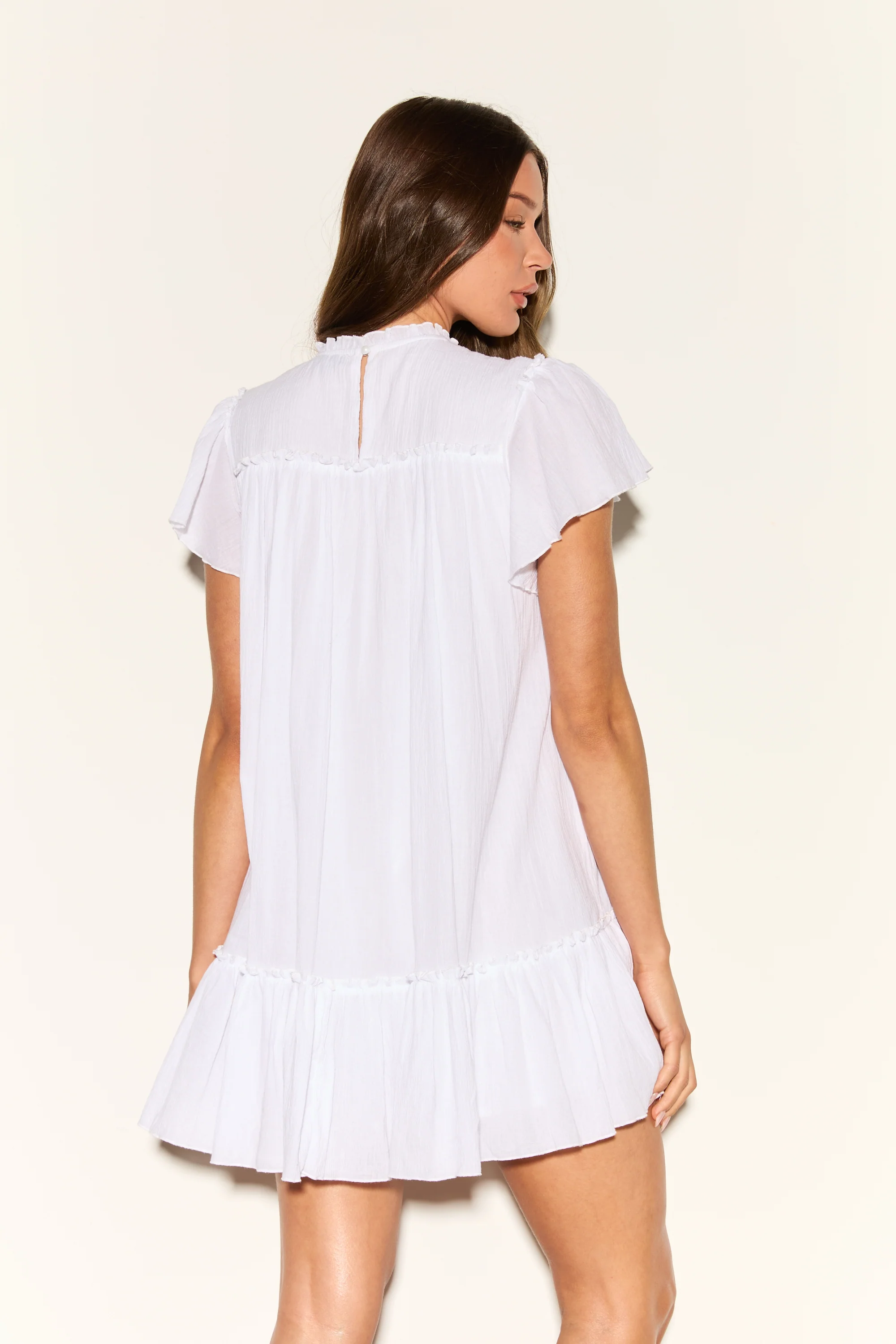 MARTA White Smock Dress - Image 5