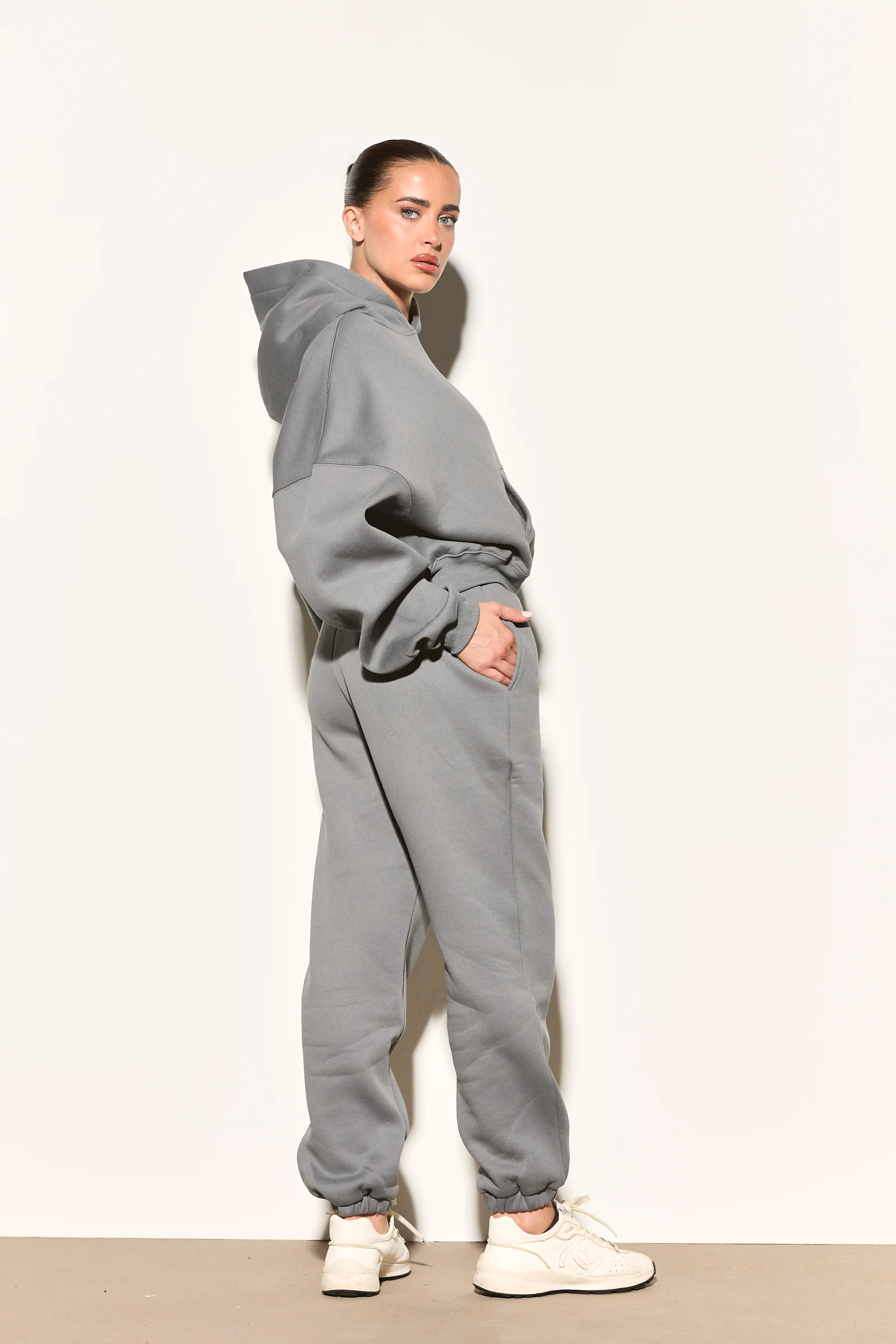 Oversized Steel Grey Hoodie - Image 5