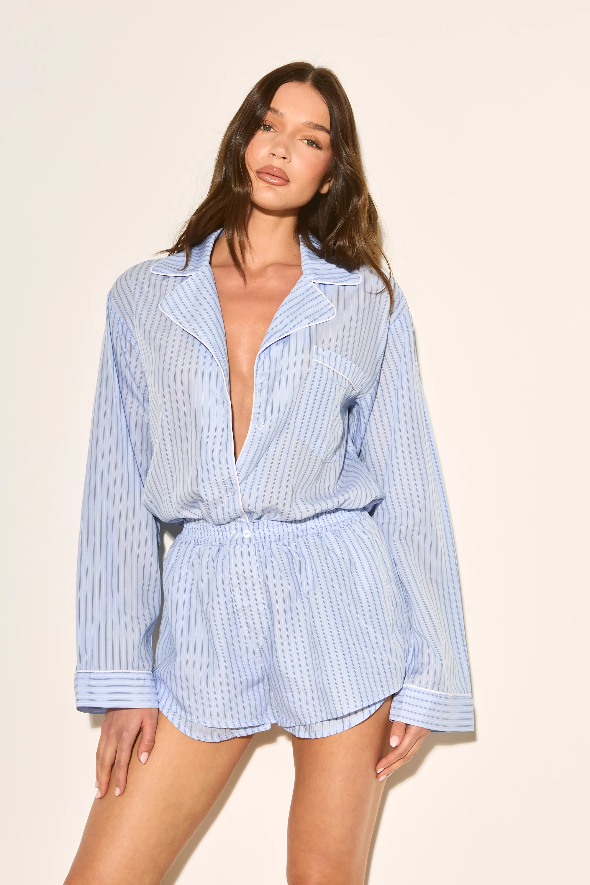PIA Blue Stripe Playsuit - Image 3