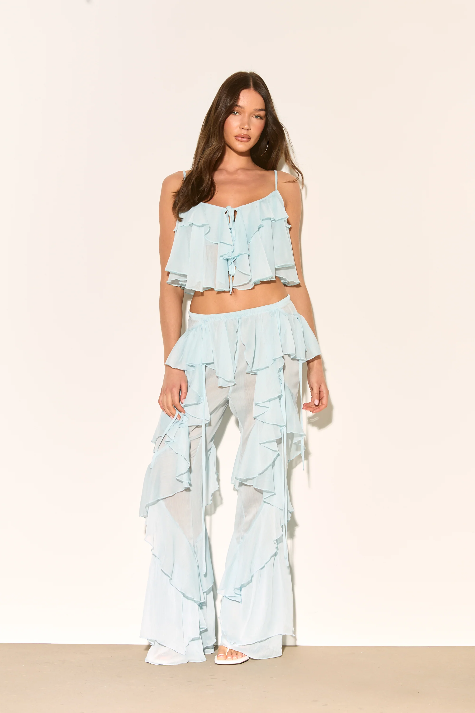 SABINA Blue Ruffle Cami - Image 3