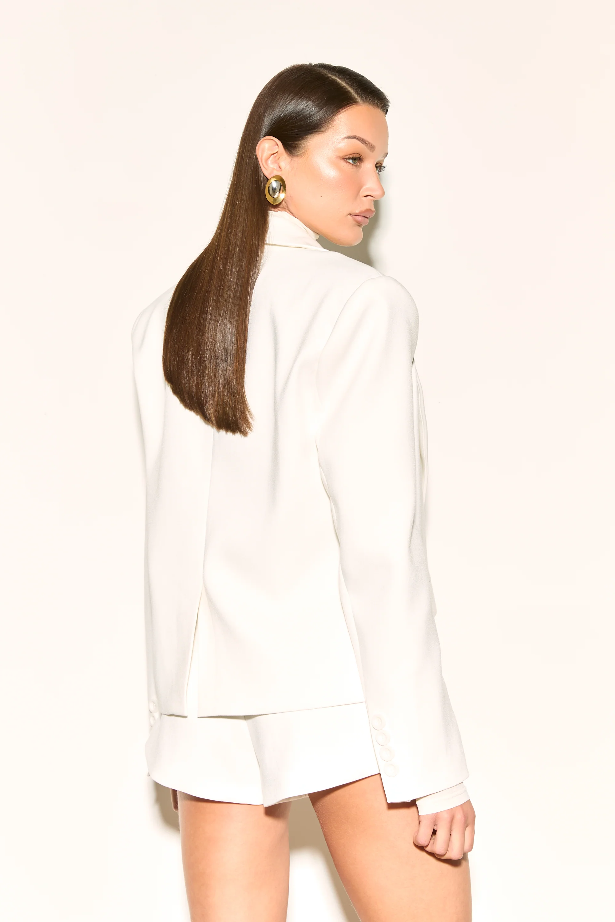 SACHA Ivory Structured Boxy Blazer - Image 8